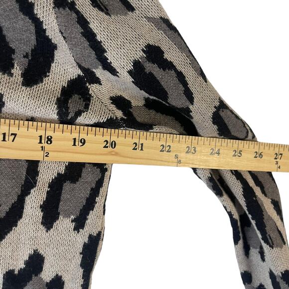 Fate Women's Size Small Cheetah Animal Print Distressed Sweater - Picture 8 of 9